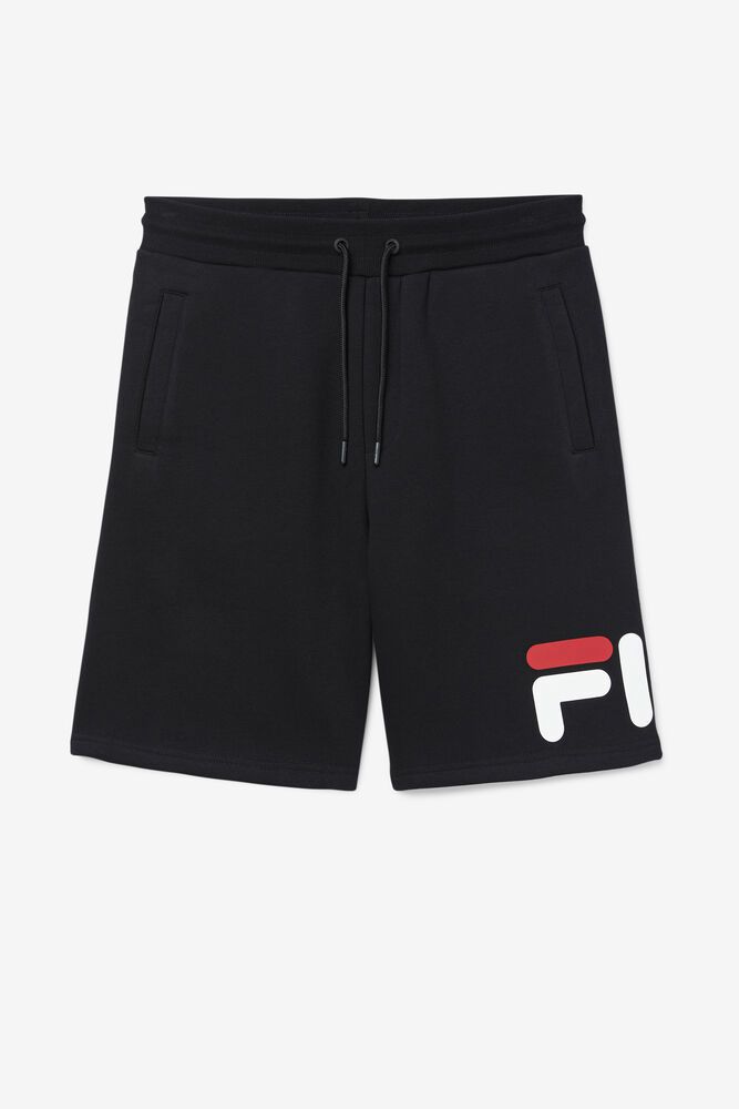 Fila Shorts Mens Black Furzer - Ireland 41052-VGWB